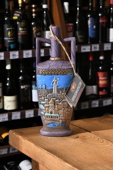 Вино Киндзмараули Джорджиа Кантри Вайнс 0.75 л красное полусладкое в глиняном кувшине