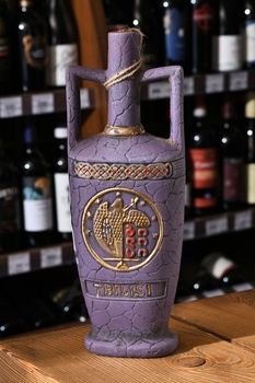 Вино Киндзмараули Джорджиа Кантри Вайнс 0.75 л красное полусладкое в глиняном кувшине