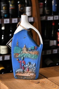 Вино Саперави Джорджиа Кантри Вайнс 0.75 л красное сухое в глиняном кувшине