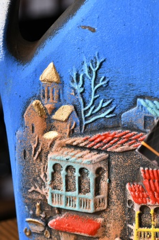 Вино Саперави Джорджиа Кантри Вайнс 0.75 л красное сухое в глиняном кувшине