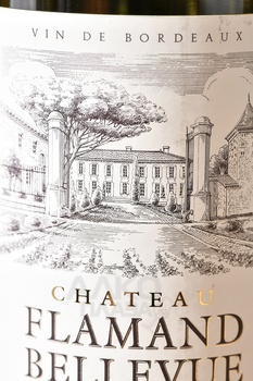 Chateau Flamand Bellevue Bordeaux AOC - вино Шато Фламан Бельвю АОС Бордо 0.75 л белое сухое