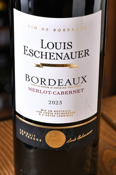Louis Eschenauer Bordeaux - вино Луи Эшенауэр Бордо 2022 год 0.75 л красное сухое