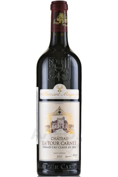 Chateau La Tour Carnet Grand Cru Classe Haut-Medoc AOC - вино Бернар Магре Шато Ля Тур Карне 2021 год 0.75 л красное сухое