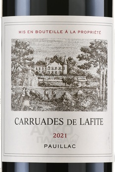 Carruades de Lafite Pauillac - вино Каррюад де Лафит Пойяк 2021 год 0.75 л красное сухое
